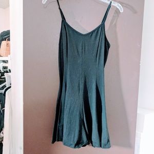 Slim Black Romper with Bow Back